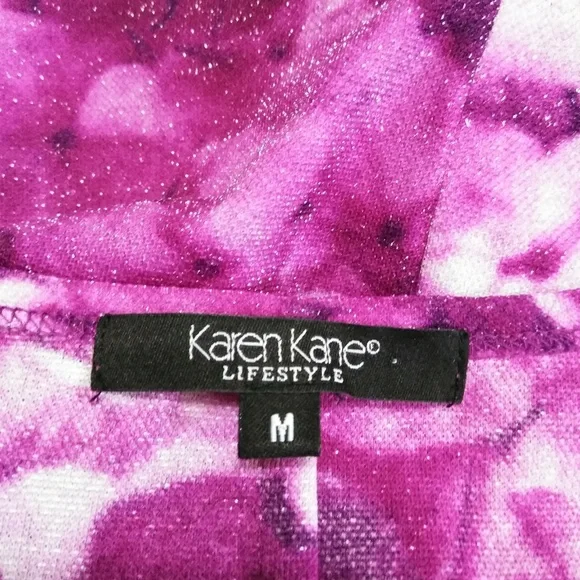 Karen Kane glitter pink tee - Picture 4 of 5